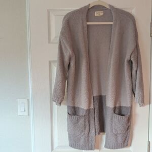 Thread & Supply Heather Cozy Gray Open Cardigan Grandmacore
